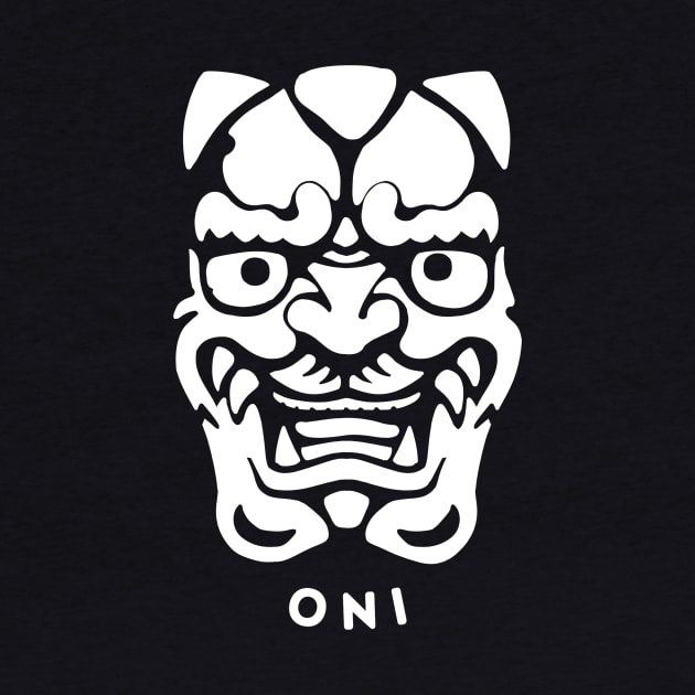 Traditional Japanese Masks, Oni. Stylized minimalist design by croquis design